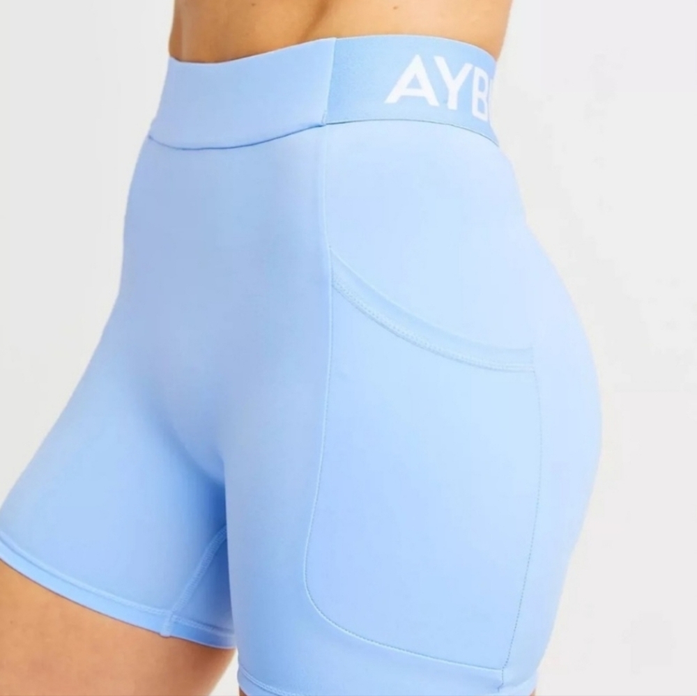 AYBL High-Waist Light Blue Women's Bike Shorts